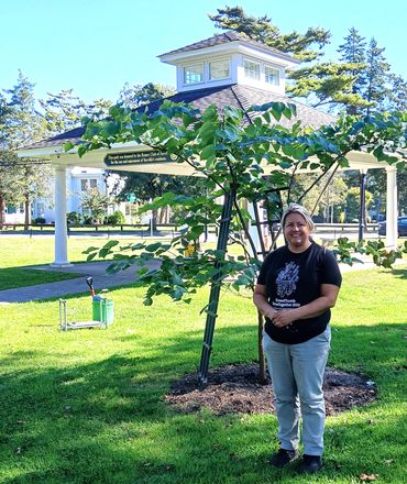 Amy - our fearless gardening mentor!