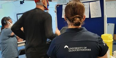 A wearer trial subject performing a VO2 max test at University of Gloucestershire 