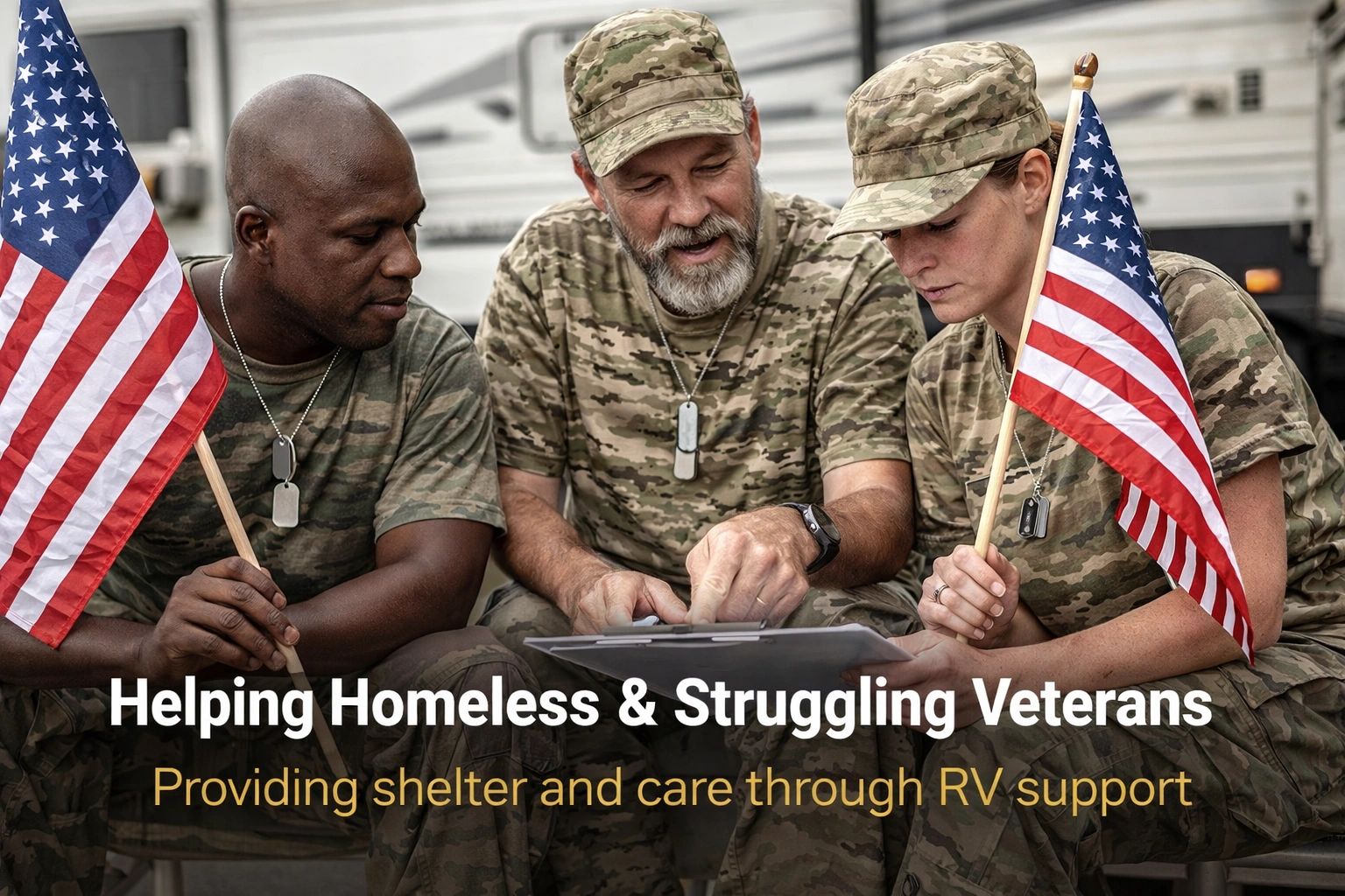 RVAU volunteers assisting veterans with benefits navigation, outreach, resources, and community supp