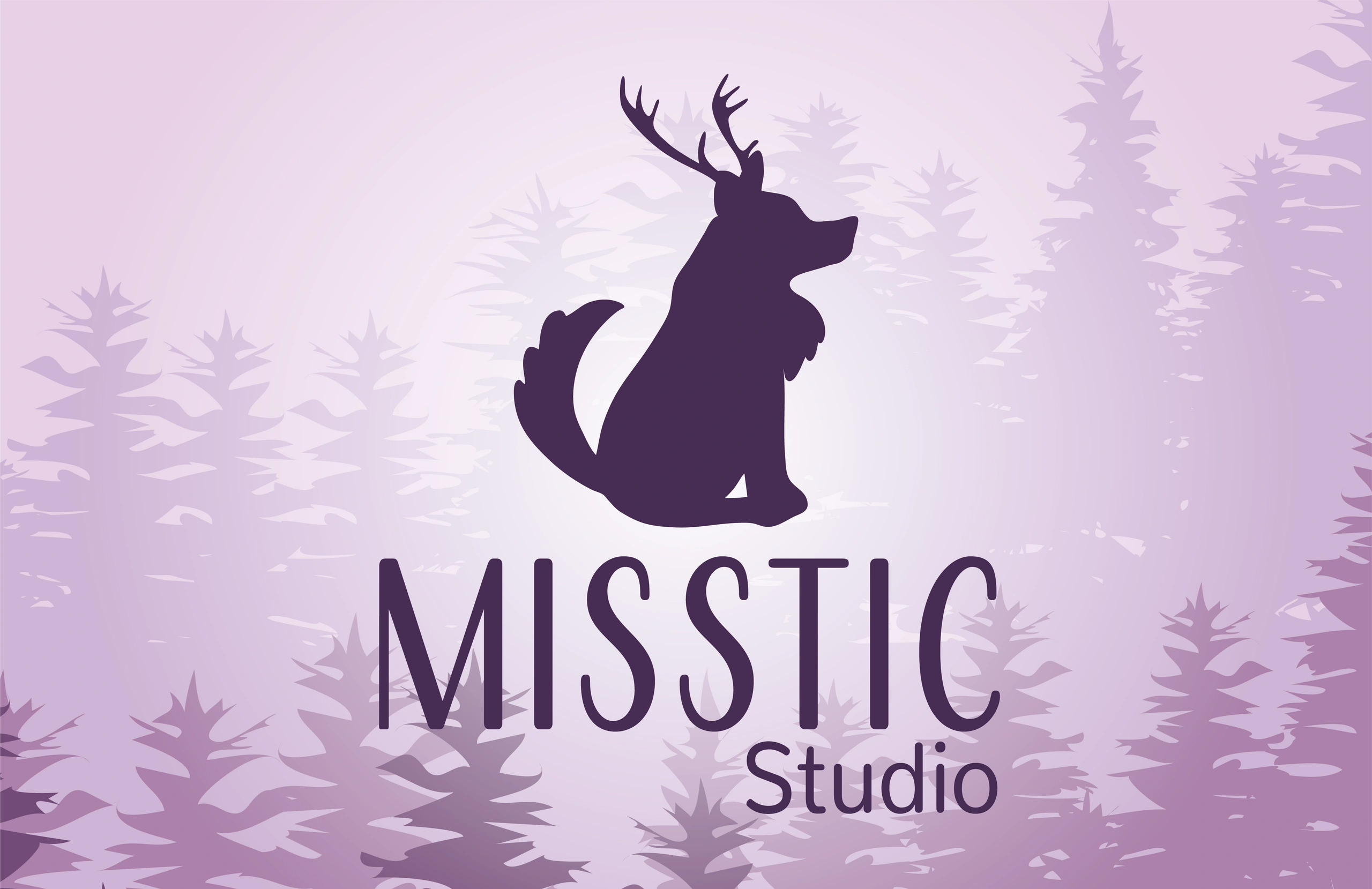 Official logo of Misstic Studio in color with the background in rectangle format