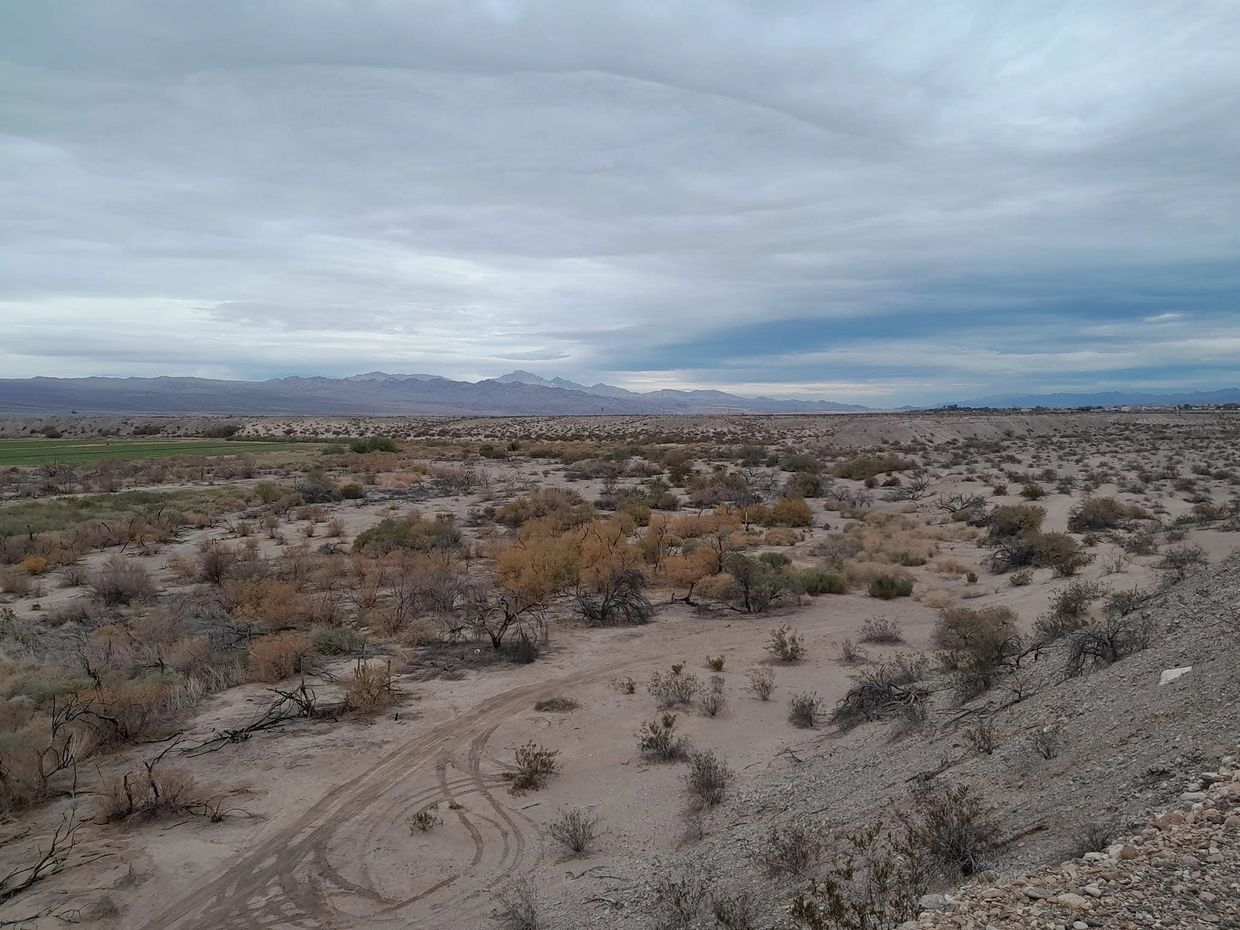 End of the marsh at the bottom of Kayenta. Looking towards Needles CA