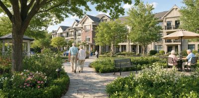 Homeowners enjoying the lifestyle and sense of community that can make a 55+ neighborhood feel like home.