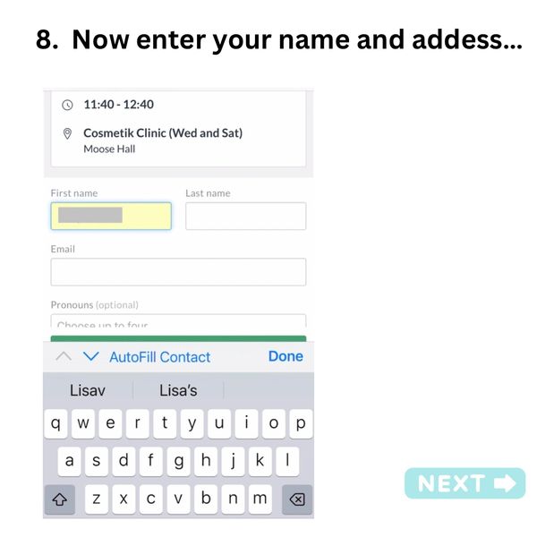 Image 8 of 10 - Enter name and address