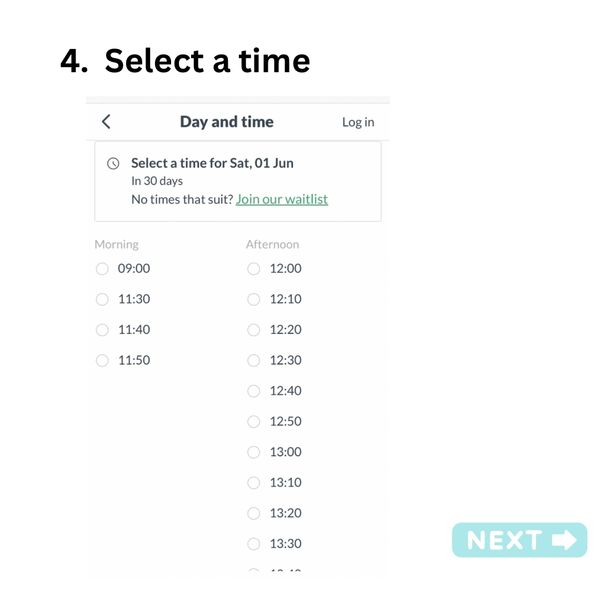 Image 4 of 10 - Select a time