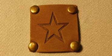 LASER ETCHED LEATHER BADGE