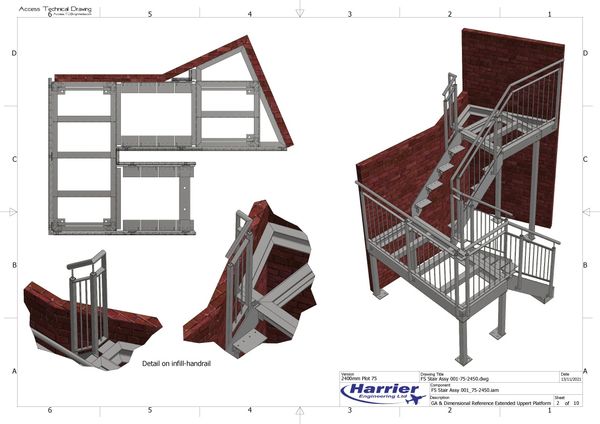 Rendering for domestic dwelling access steps