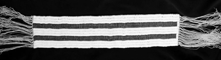 1613 Two Row Wampum Treaty between the Dutch and Haudenosaunee.