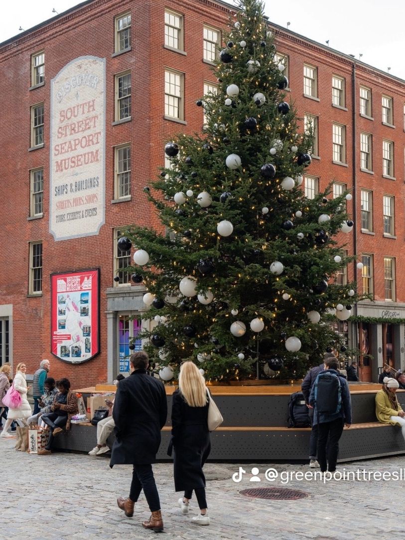 NYC South street seaport Christmas tree 2023