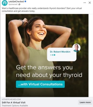 Facebook ad from our digital marketing agency