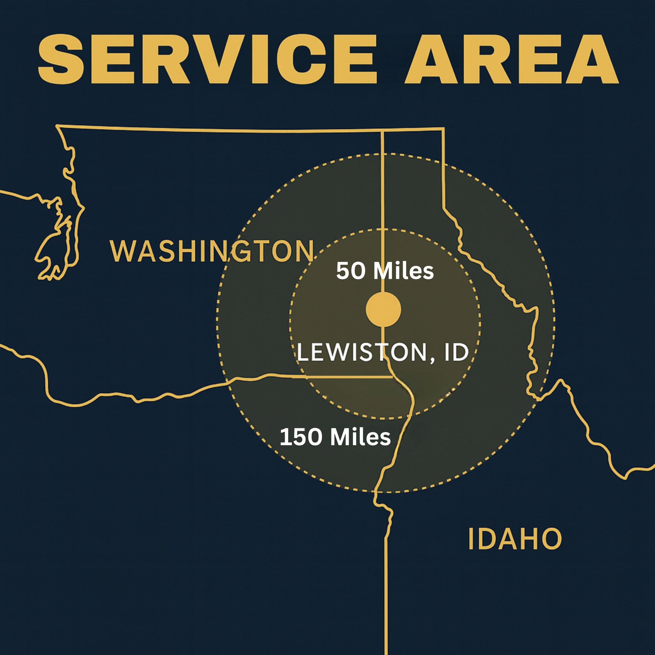 NEMT service area map in Lewiston Idaho
