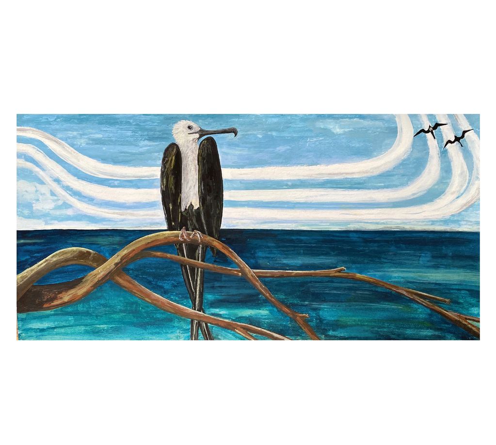 Gouache Painting IWA, Great Frigate Bird
"IN THE FLOW"