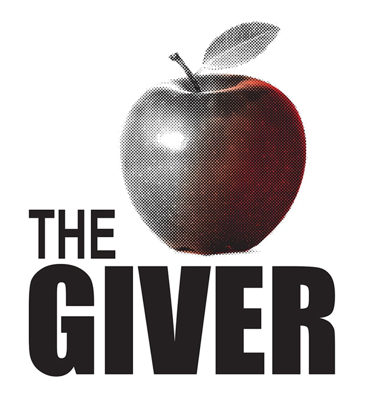 The Giver logo with a halftone apple.