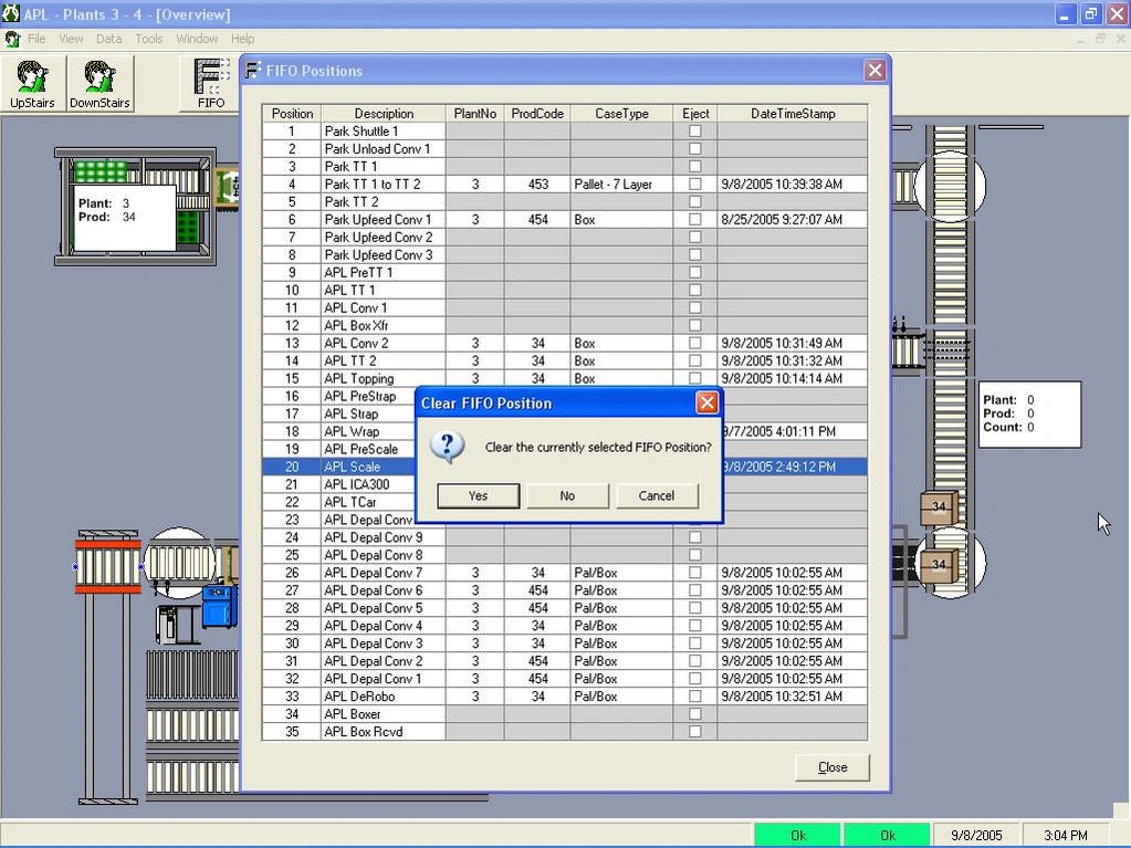 Automated Packing line SCADA system.