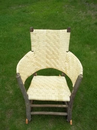 Adirondack Rocker in flat reed