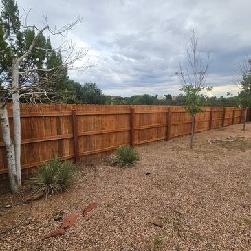 Freddy's Fences residential privacy fence installation in Albuquerque, NM.
