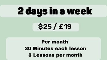 2 days weekly quran classes fee.