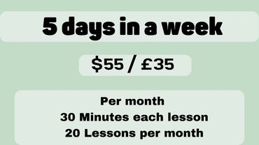 5 days weekly quran classes fee.