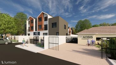 Render Showing Surrounds of H3 Apartments