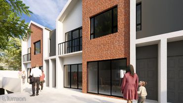 Type A Apartments Entrances Render