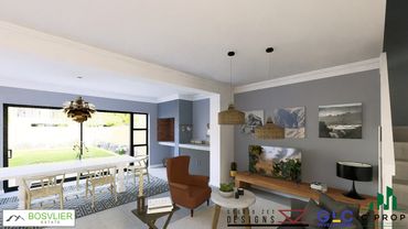 Lounge and Living Area Render