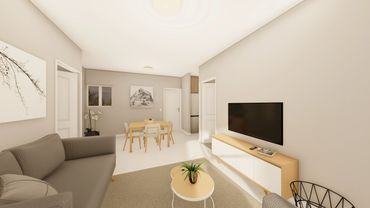 Type C Unit Lounge/Dining Render