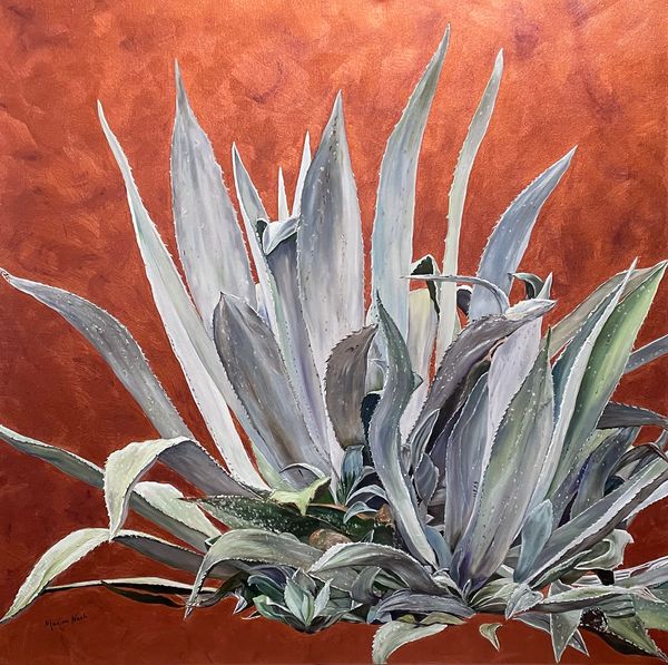 "Agave", an original mixed media painting by Marion Nash.
