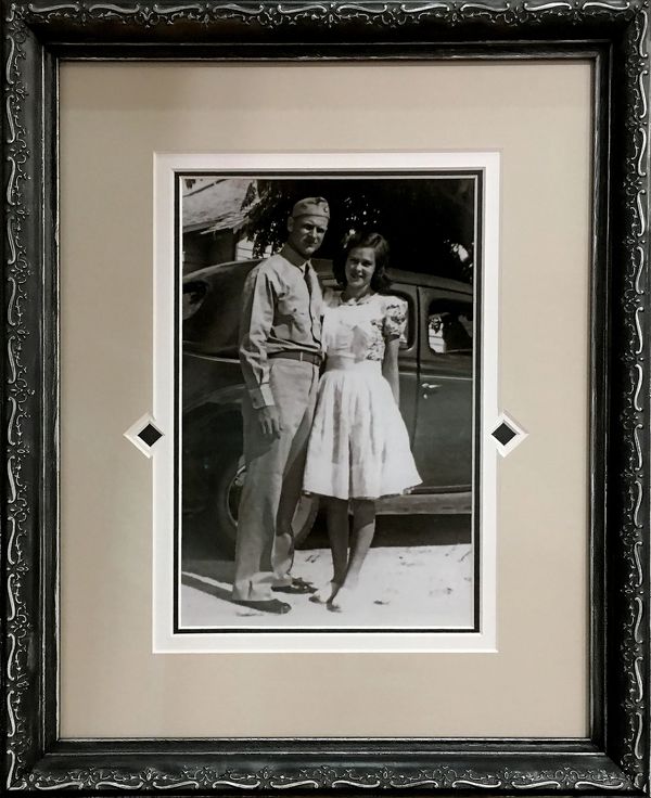 Example of a diamond inset mat design