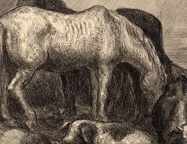 John Steuart Curry: Sanctuary - signed lithograph