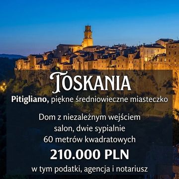 Annuncio immobiliare a Pitigliano, Toskana, città medievale.