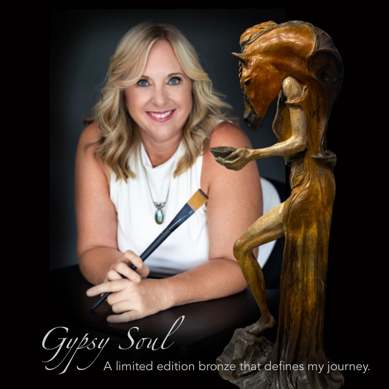 Gypsy Soul limited edition bronze sculpture by Tammy Tappan Equestrian Artist