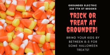 Stop by for Halloween treats between 8-5!