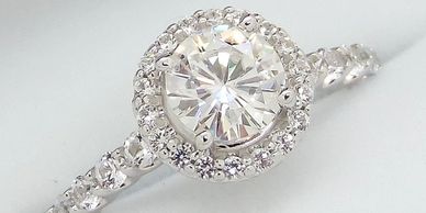 We can help you create a beautiful engagement ring with a whole lot of 'bling
'.