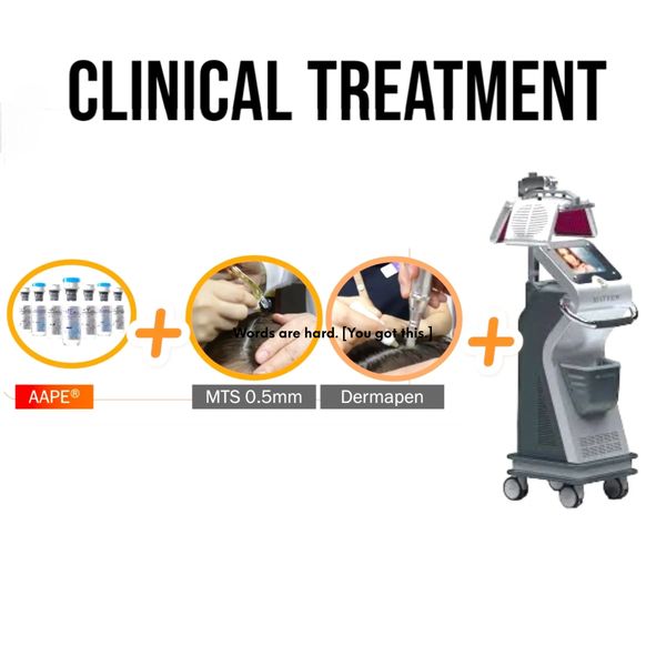 *   Microneedling
*   AAPE Stem Cell Therapy
*   Low-Level Laser Therapy (LLLT)