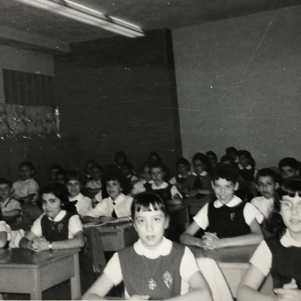A 1958 classroom at St. Pat's when the average class size was approximately 50. 