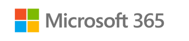 Logo of Microsoft 365 with colorful window icon.