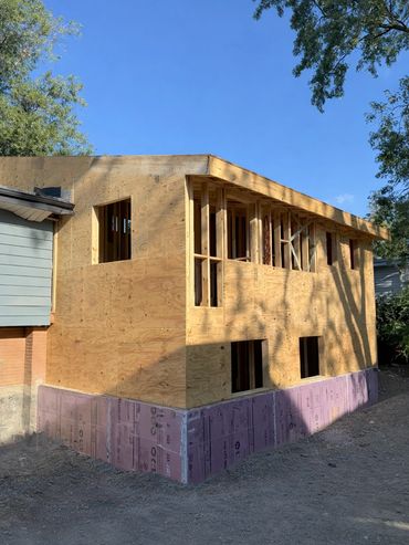 A structure framed by Rentschler Remodeling and Construction in St. Charles, IL.