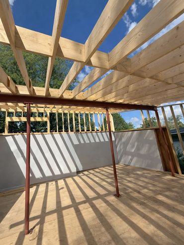 A structure framed by Rentschler Remodeling and Construction in St. Charles, IL.