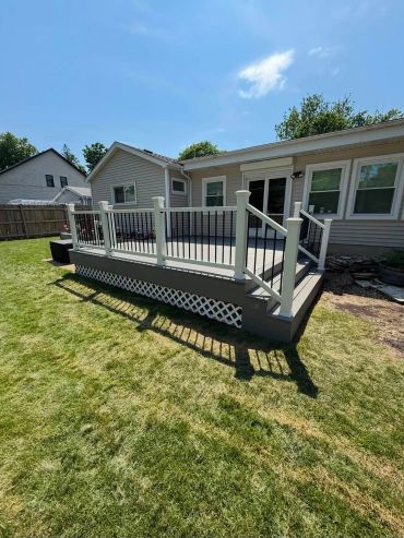 Composite deck built by Rentschler Remodeling and Construction