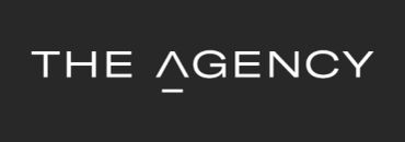 Logo of 'The Agency' with stylized typography on a dark background.