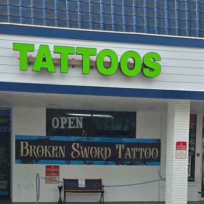 Broken Sword Tattoo Tampa where walk-ins for Tattoos are always welcome