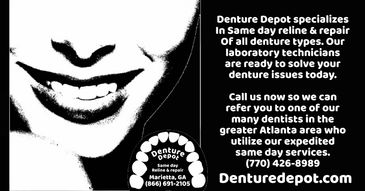 Denture Depot is Georgias fastest solution for same day denture & bridge repair right in Marietta GA