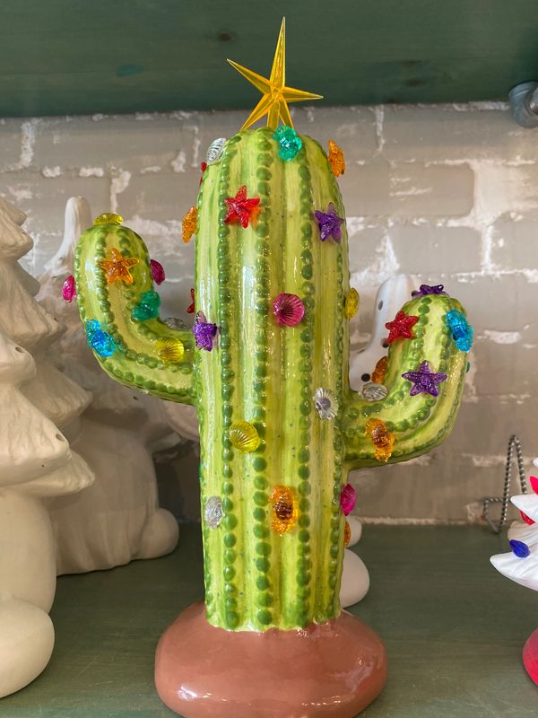A cactus designed from clay