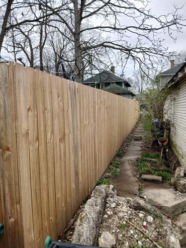 Privacy fence between properties