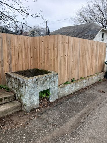 Fence custom installed to fit location