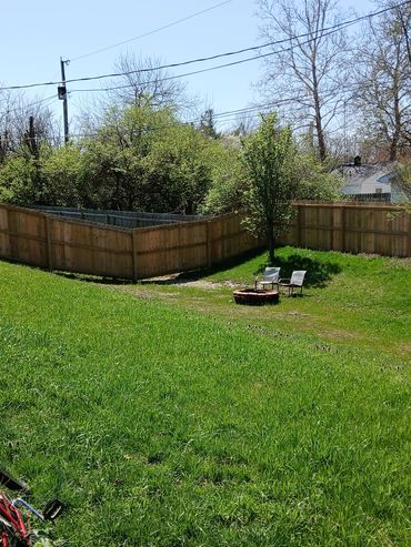 Fence installed on uneven ground