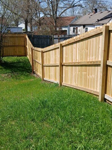 Hand built privacy fence