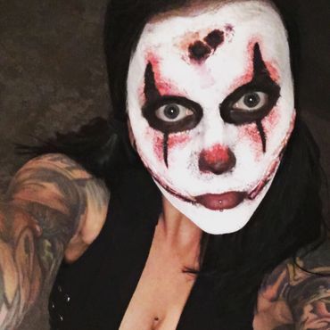 Clown Make up. Special Effects make up of Clown for Halloween.