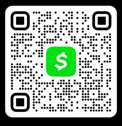 QR code with green dollar sign icon.