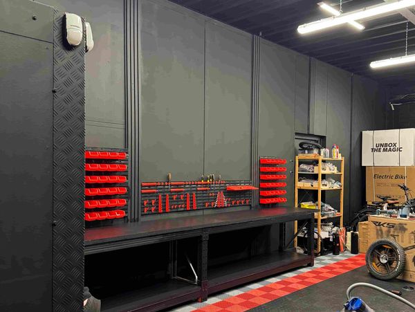a bicycle workshop