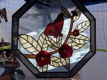 stained glass art in local citrus county fair first place 